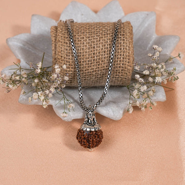 Adiyogi Pendant (7 Mukhi Nepali Rudraksha)