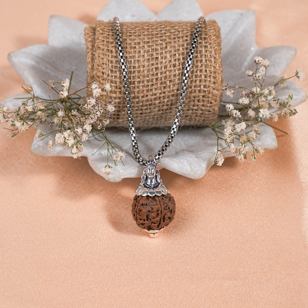 Adiyogi Pendant (5 Mukhi NepaliRudraksha)