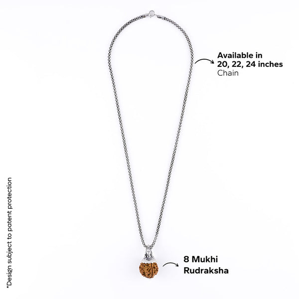 Adiyogi Pendant (8 Mukhi NepaliRudraksha)