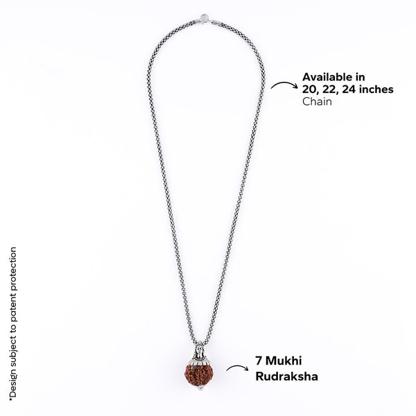 Adiyogi Pendant (7 Mukhi Nepali Rudraksha)