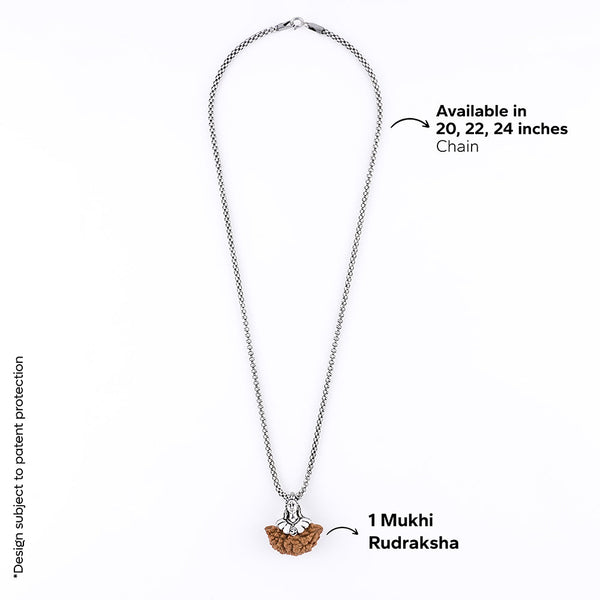 Adiyogi Pendant 1 Mukhi Rudraksha