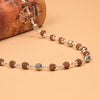 Rudraksha With Heavy Silver Beads Mala