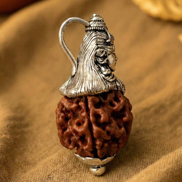 Shiva Pendant with 5 Mukhi Nepali Rudraksha