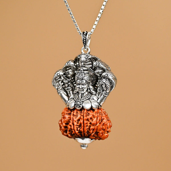 Vishnuji Pendant with 10 Mukhi Nepali Rudraksha