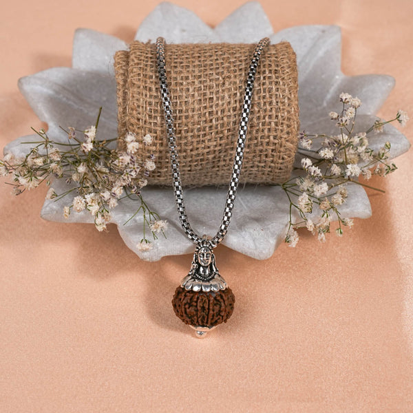 Adiyogi Pendant (9 Mukhi Nepali Rudraksha)