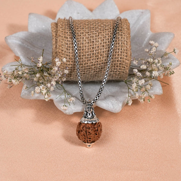 Adiyogi Pendant (4 Mukhi Nepali Rudraksha)