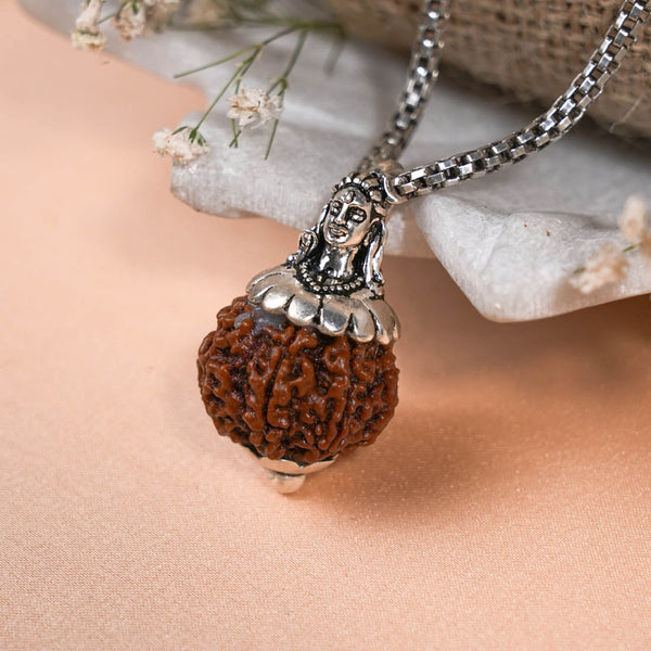 Adiyogi Pendant (7 Mukhi Nepali Rudraksha)
