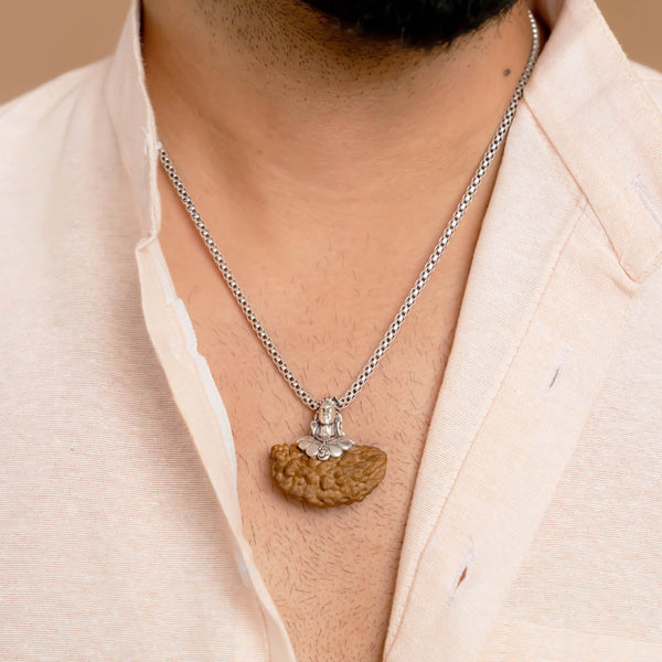 Adiyogi Pendant 1 Mukhi Rudraksha
