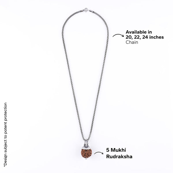 Adiyogi Pendant (5 Mukhi NepaliRudraksha)