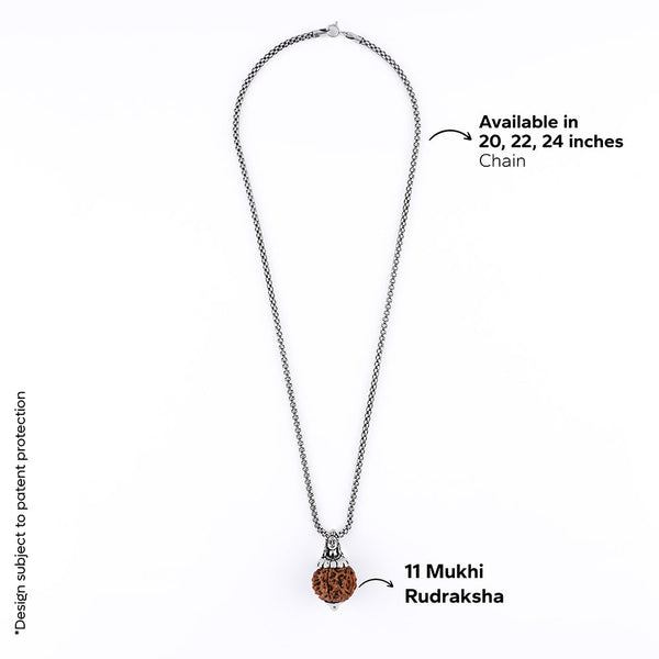 Adiyogi Pendant (11 Mukhi Nepali Rudraksha)