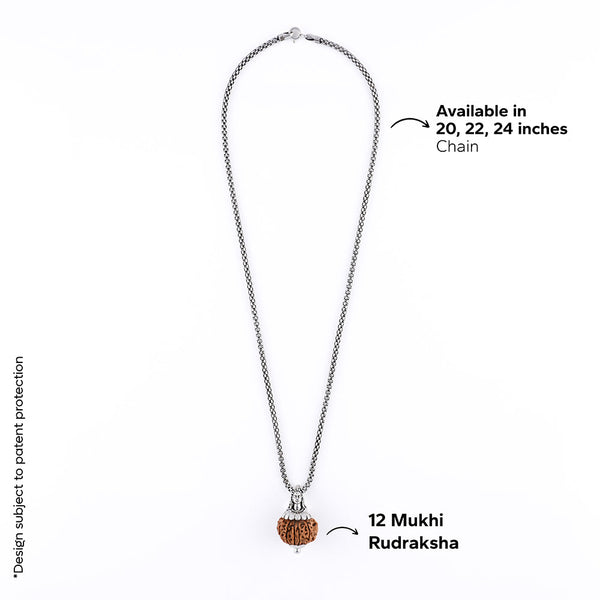 Adiyogi Pendant (12 Mukhi Nepali Rudraksha)