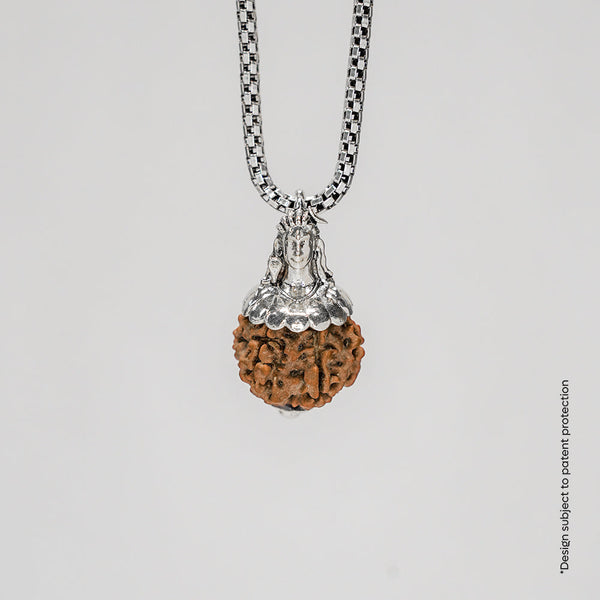 Adiyogi Pendant (6 Mukhi Nepali Rudraksha)