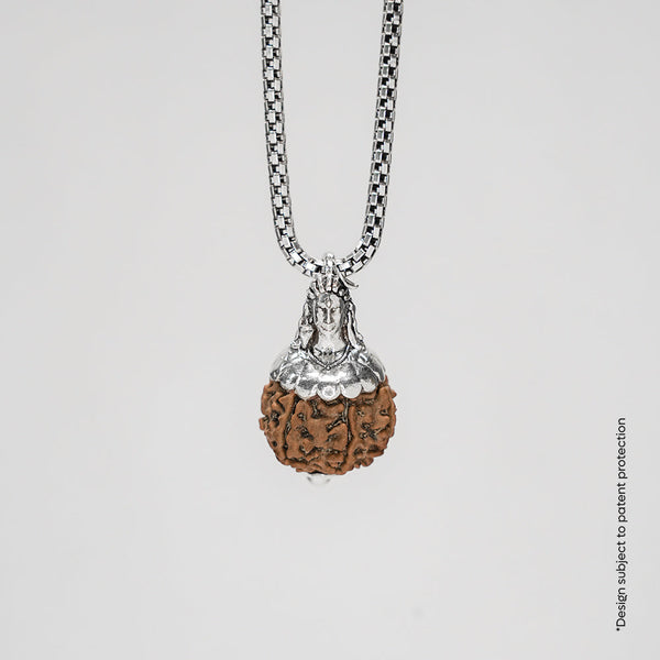 Adiyogi Pendant (7 Mukhi Nepali Rudraksha)