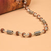 Rudraksha With Cylindrical Silver Beads Mala