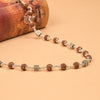 Rudraksha With Square Silver Beads Mala