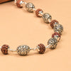 Rudraksha With Ovel Om Silver Beads Mala