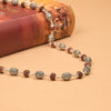 Rudraksha With Ovel Om Silver Beads Mala