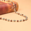 Rudraksha With Round Silver Beads Mala