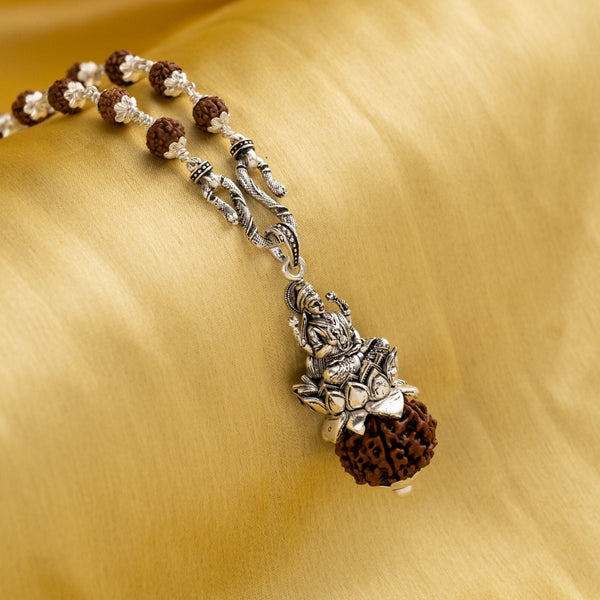 Lakshmiji Pendant with 7 Mukhi Nepali Rudraksha