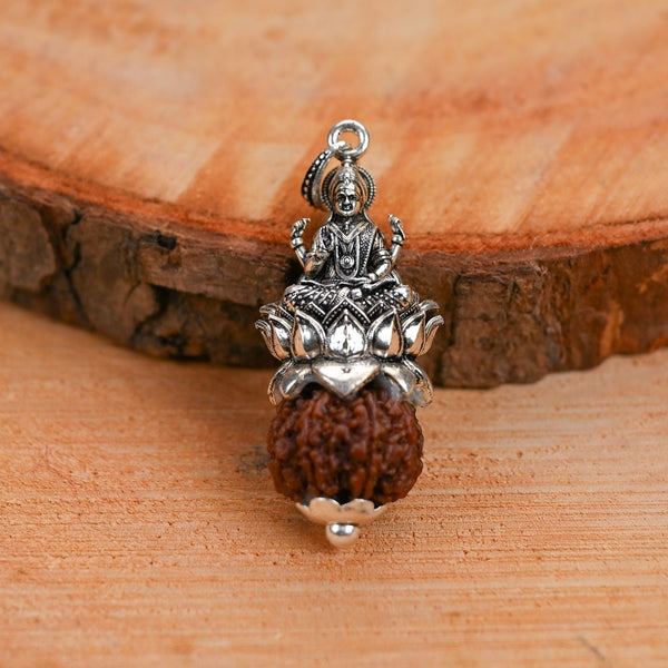 Lakshmiji Pendant with 7 Mukhi Nepali Rudraksha