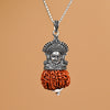 Maa Durga Pendant with 9 Mukhi Nepali Rudraksha