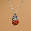 Shiva Pendant with 5 Mukhi Nepali Rudraksha